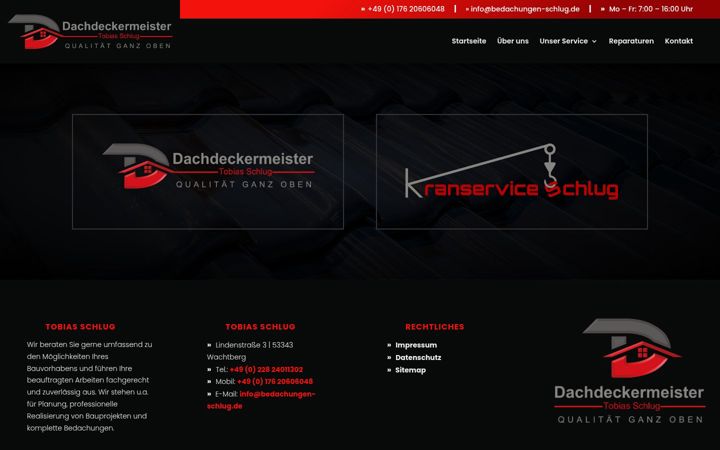 Screenshot of bedachungen-schlug.de