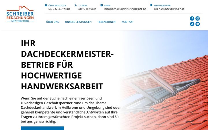 Screenshot of bedachungen-schreiber.de