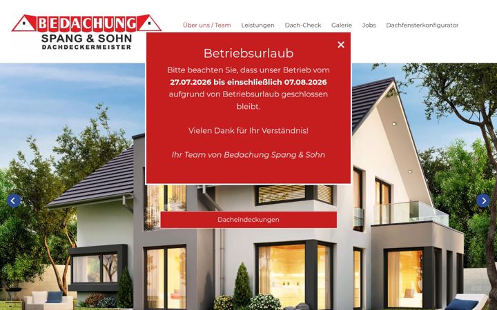 Screenshot of bedachungen-spang.de