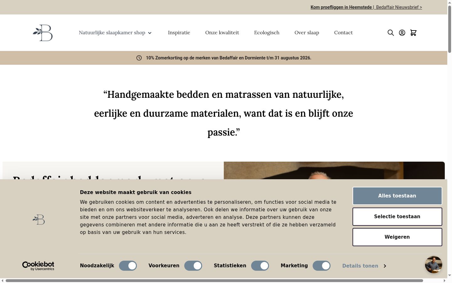 Capture d'écran de la bannière de consentement affichée avant toute interaction