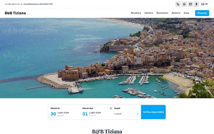 Screenshot of bedandbreakfast-tiziana.it