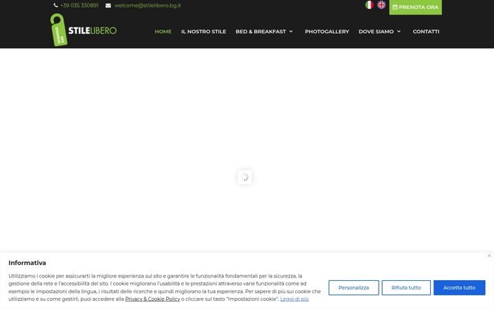 Screenshot of bedandbreakfastorioalserio.com