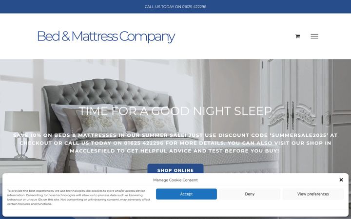 Screenshot von bedandmattresscompanymacclesfield.co.uk
