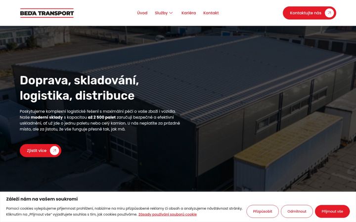 Screenshot of bedatransport.cz