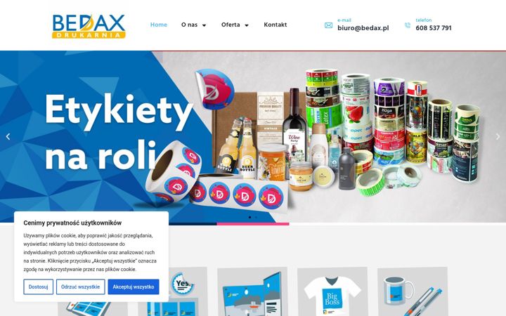 Screenshot of bedax.pl