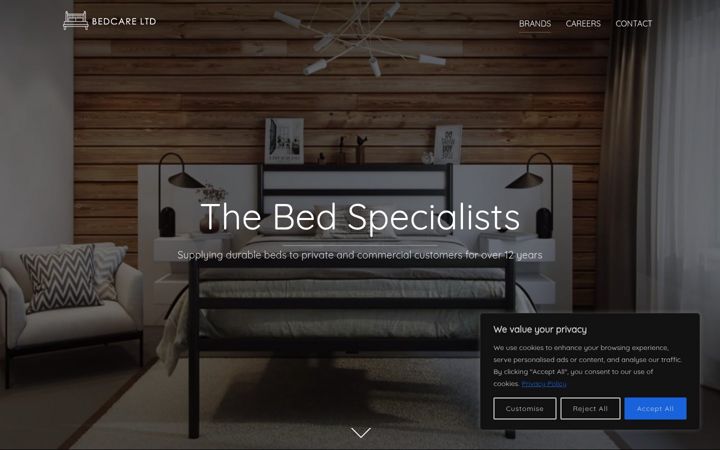 Screenshot of bedcareltd.co.uk