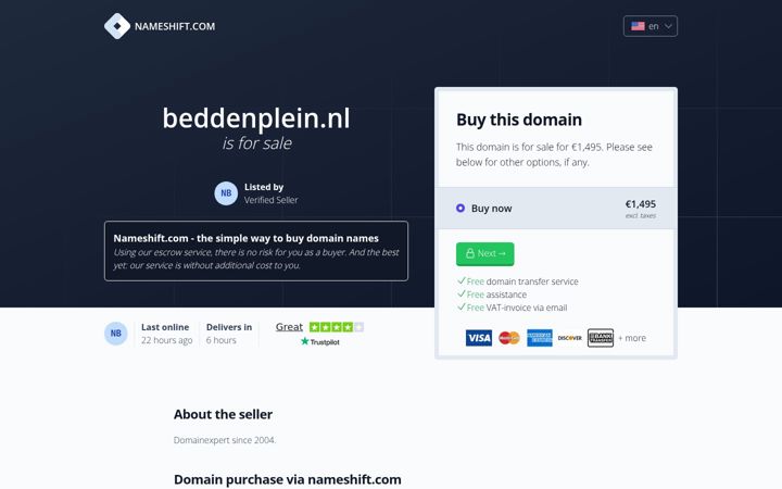 Screenshot of beddenplein.nl