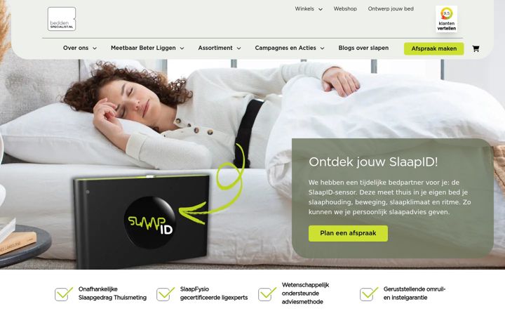 Screenshot of beddenspecialist.nl
