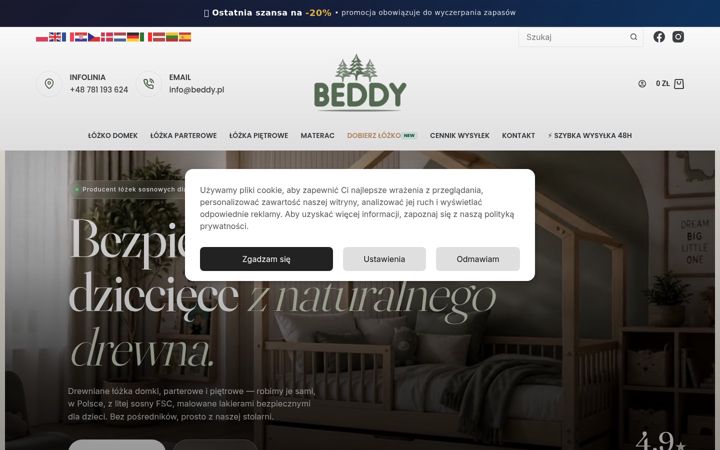 Screenshot of beddy.pl