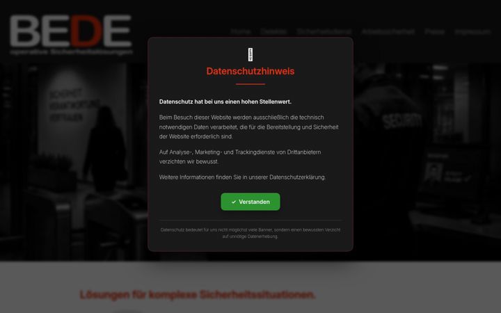 Screenshot of bede.at