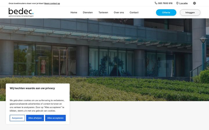 Screenshot of bedec.nl