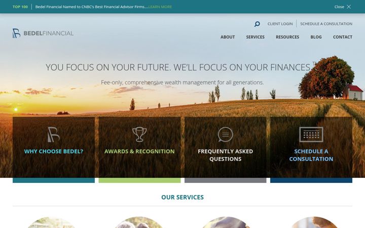 Screenshot of bedelfinancial.com