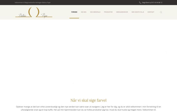 Screenshot of bedemandbetinapape.dk