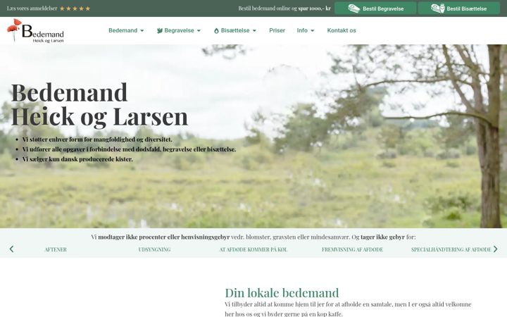 Screenshot of bedemandheickoglarsen.dk