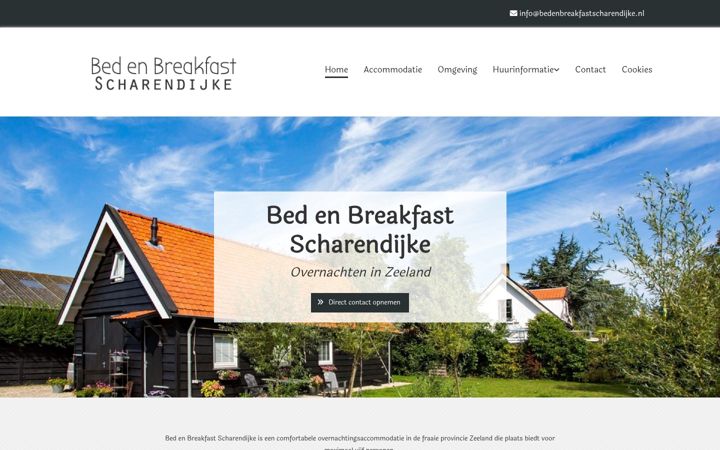 Screenshot of bedenbreakfastscharendijke.nl