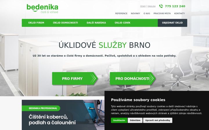 Screenshot of bedenika.cz
