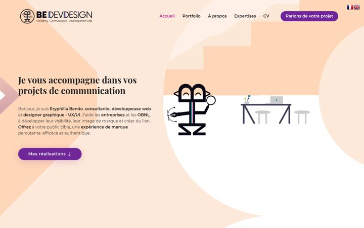 Screenshot of bedevdesign.fr