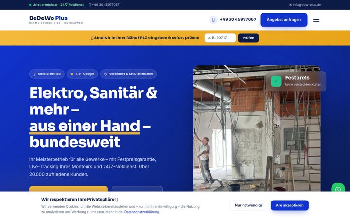 Screenshot of bedewo-plus.de