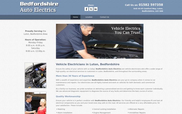 Capture d'écran de bedfordshireautoelectrics.co.uk