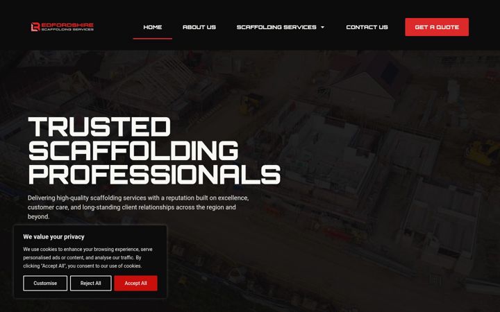 Screenshot di bedfordshirescaffolding.co.uk
