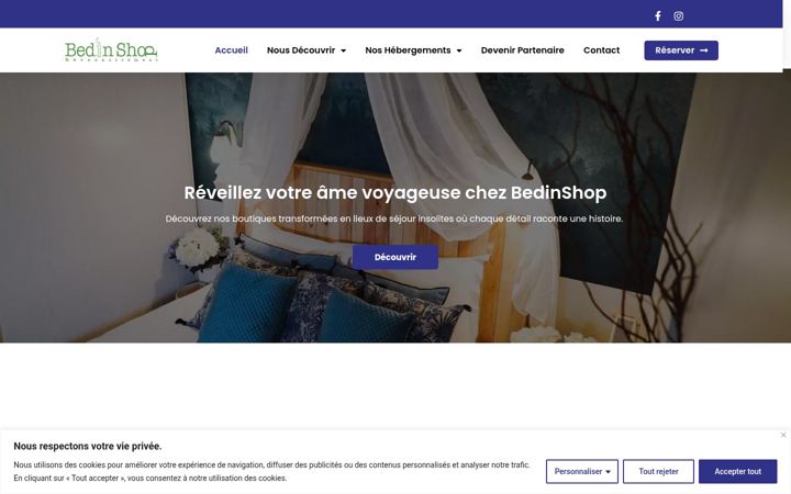 Snímek obrazovky bedinshop.fr
