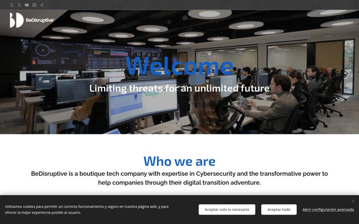Screenshot of bedisruptive.com