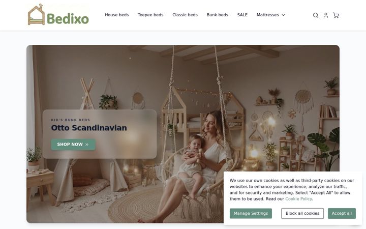 Screenshot of bedixo.co.uk