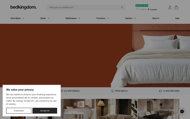 Screenshot di bedkingdom.co.uk