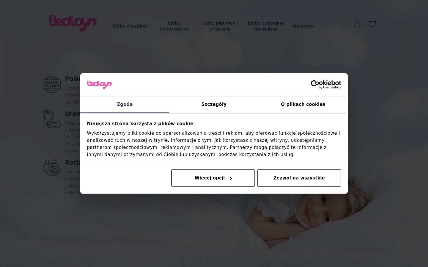 Képernyőkép a bármilyen interakció előtt megjelenő hozzájárulási bannerről