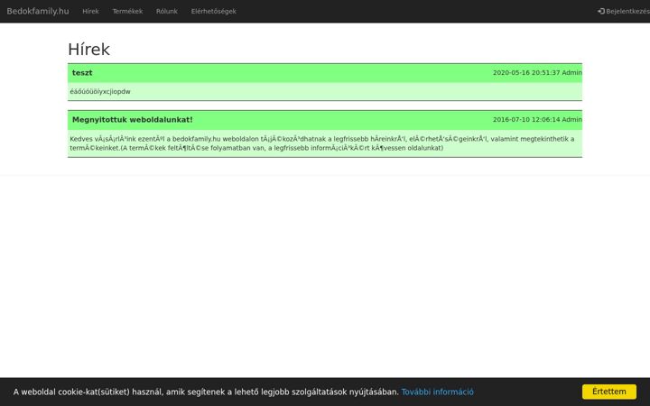 Screenshot of bedokfamily.hu