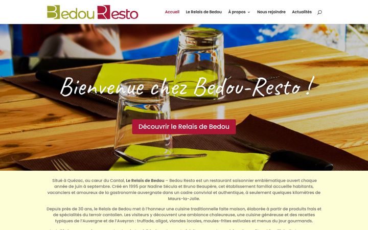 Snímek obrazovky bedou-resto.fr