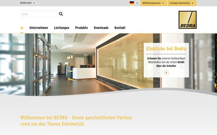 Screenshot of bedra.de