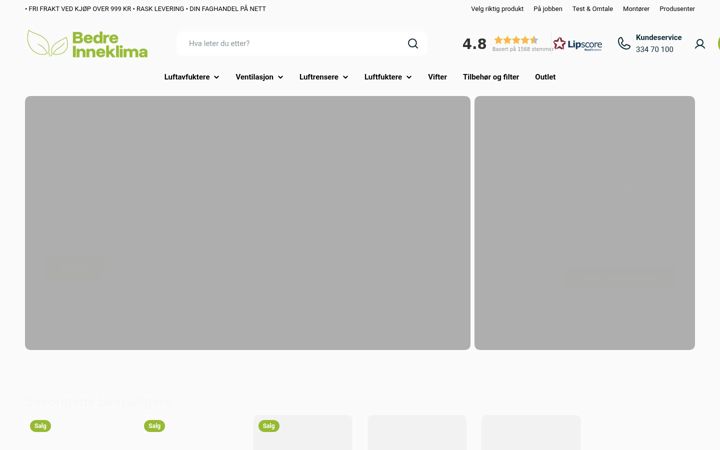 Screenshot of bedre-inneklima.no