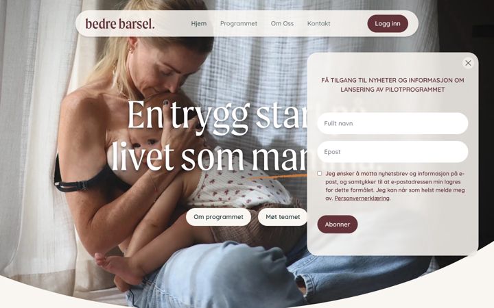 Screenshot of bedrebarsel.no