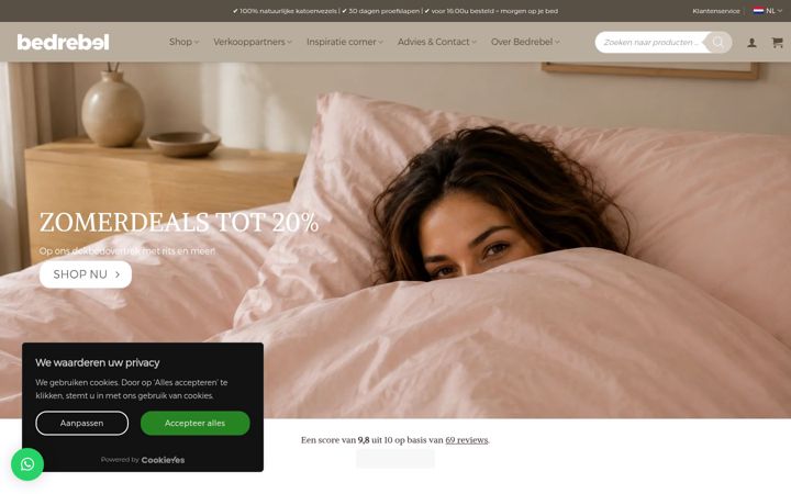 Screenshot of bedrebel.eu