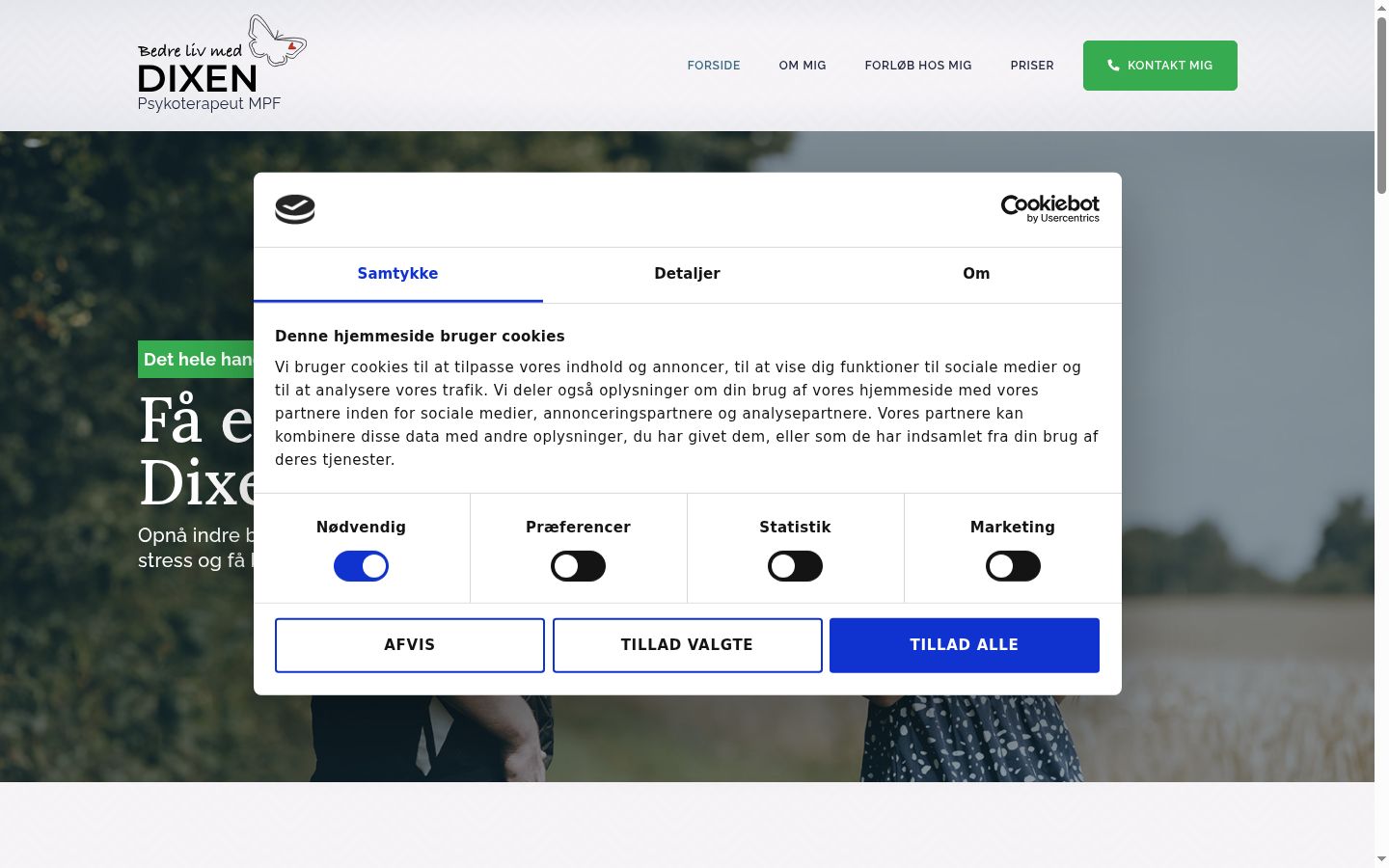 Capture d'écran de la bannière de consentement affichée avant toute interaction
