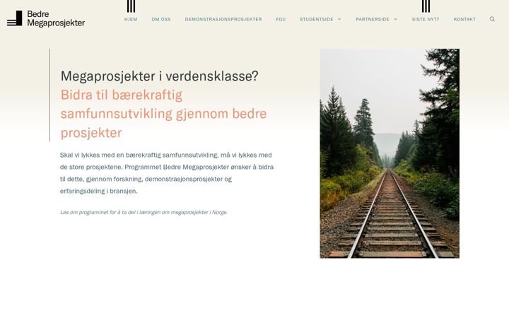Screenshot of bedremegaprosjekter.no
