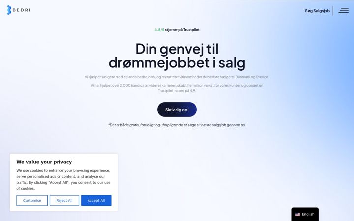 Screenshot of bedri.dk