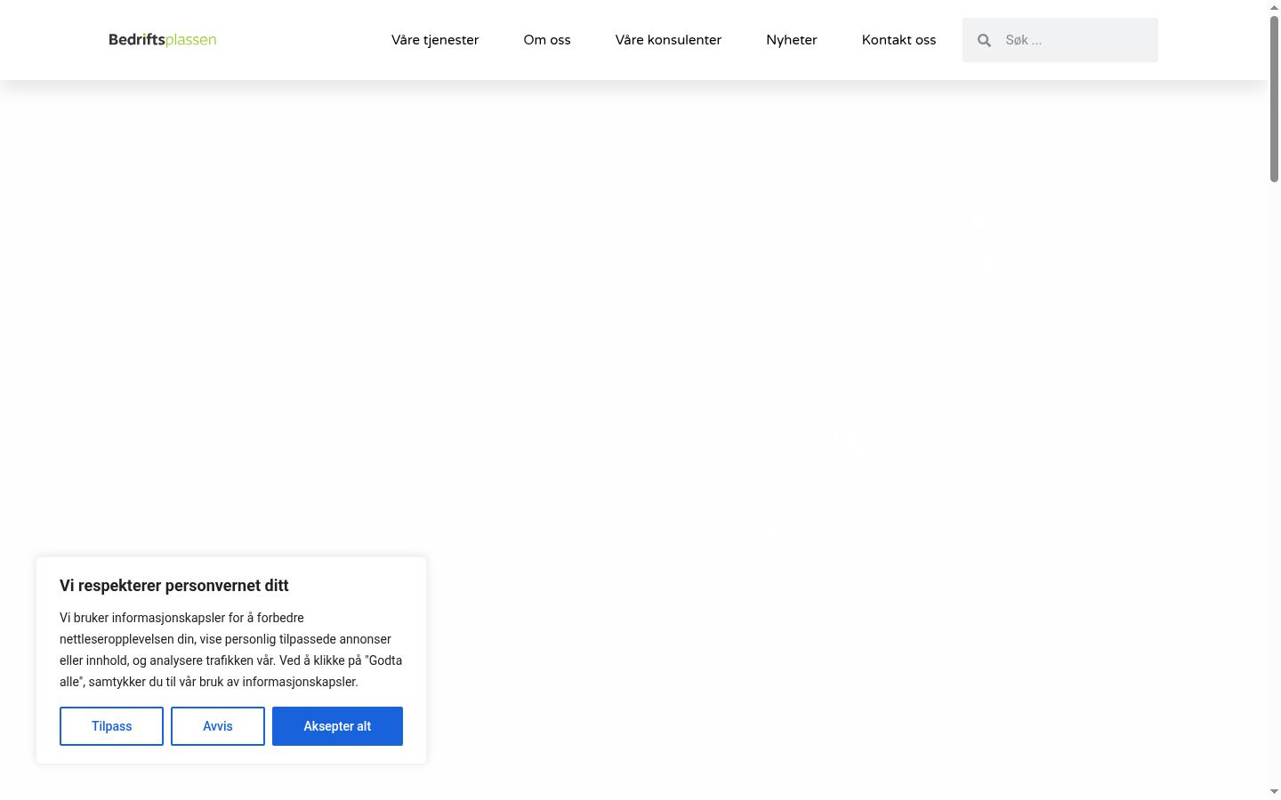 Captura de pantalla del banner de consentimiento mostrado antes de cualquier interacción