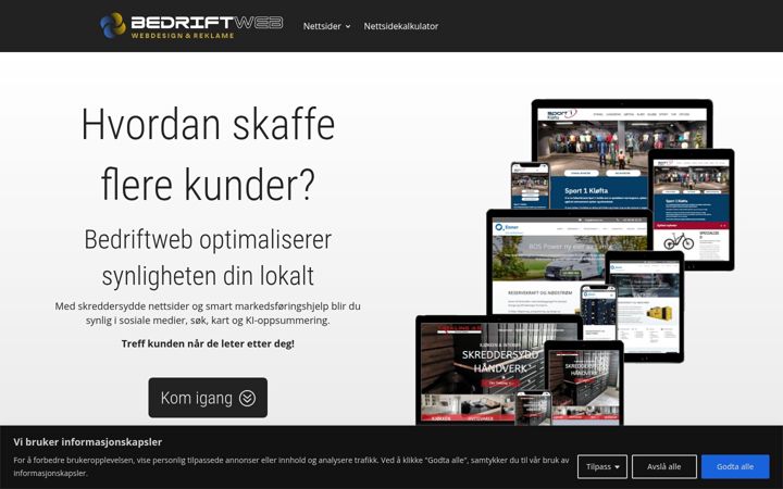 Screenshot of bedriftweb.no