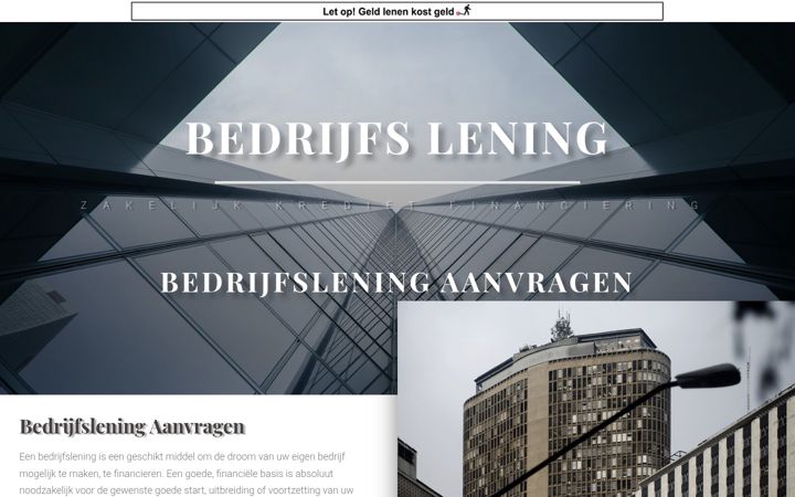 Zrzut ekranu bedrijfs-lening.nl