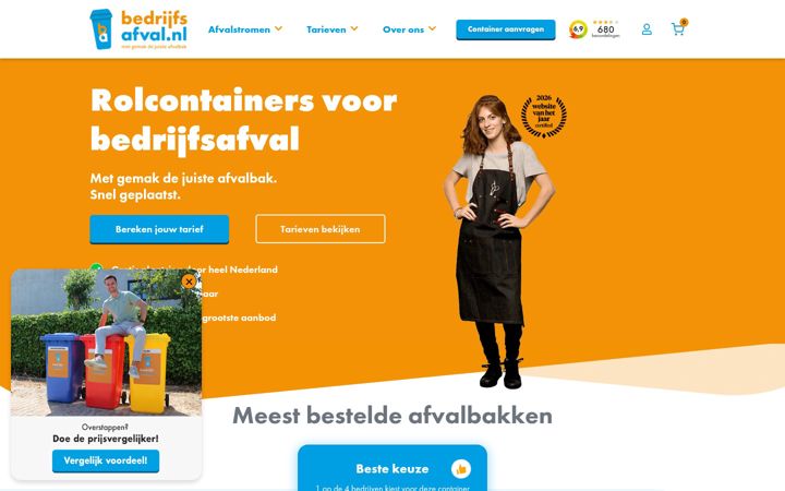 Screenshot of bedrijfsafval.nl