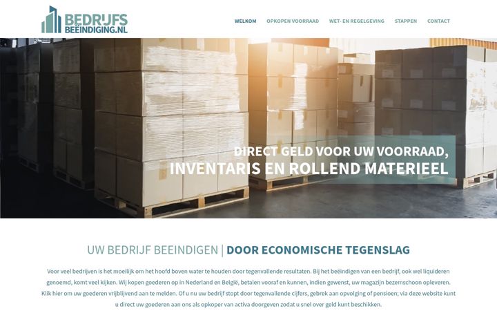 Screenshot of bedrijfsbeeindiging.nl