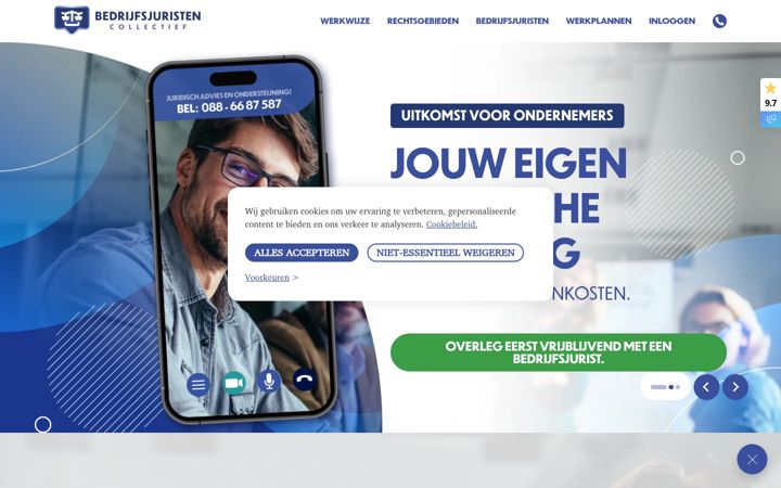 Screenshot of bedrijfsjuristencollectief.nl
