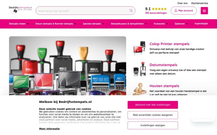 Ekrano kopija bedrijfsstempels.nl
