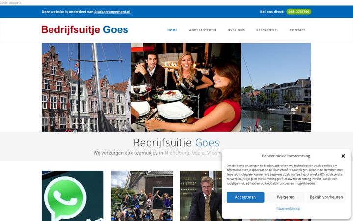 Screenshot of bedrijfsuitjegoes.nl