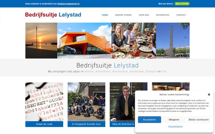 Екранна снимка на bedrijfsuitjelelystad.nl
