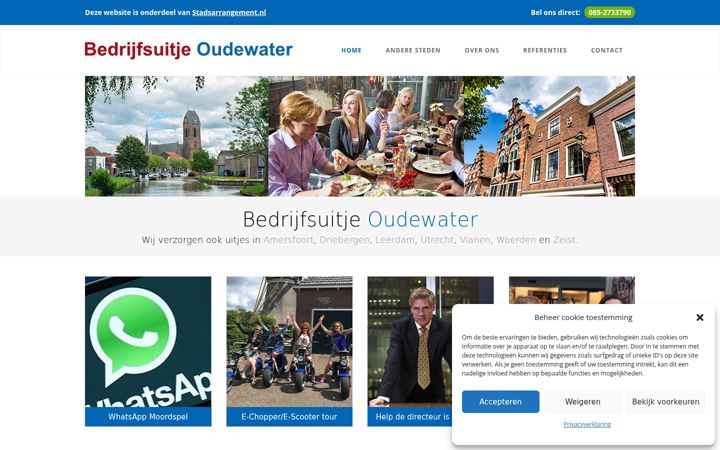 Ekrano kopija bedrijfsuitjeoudewater.nl