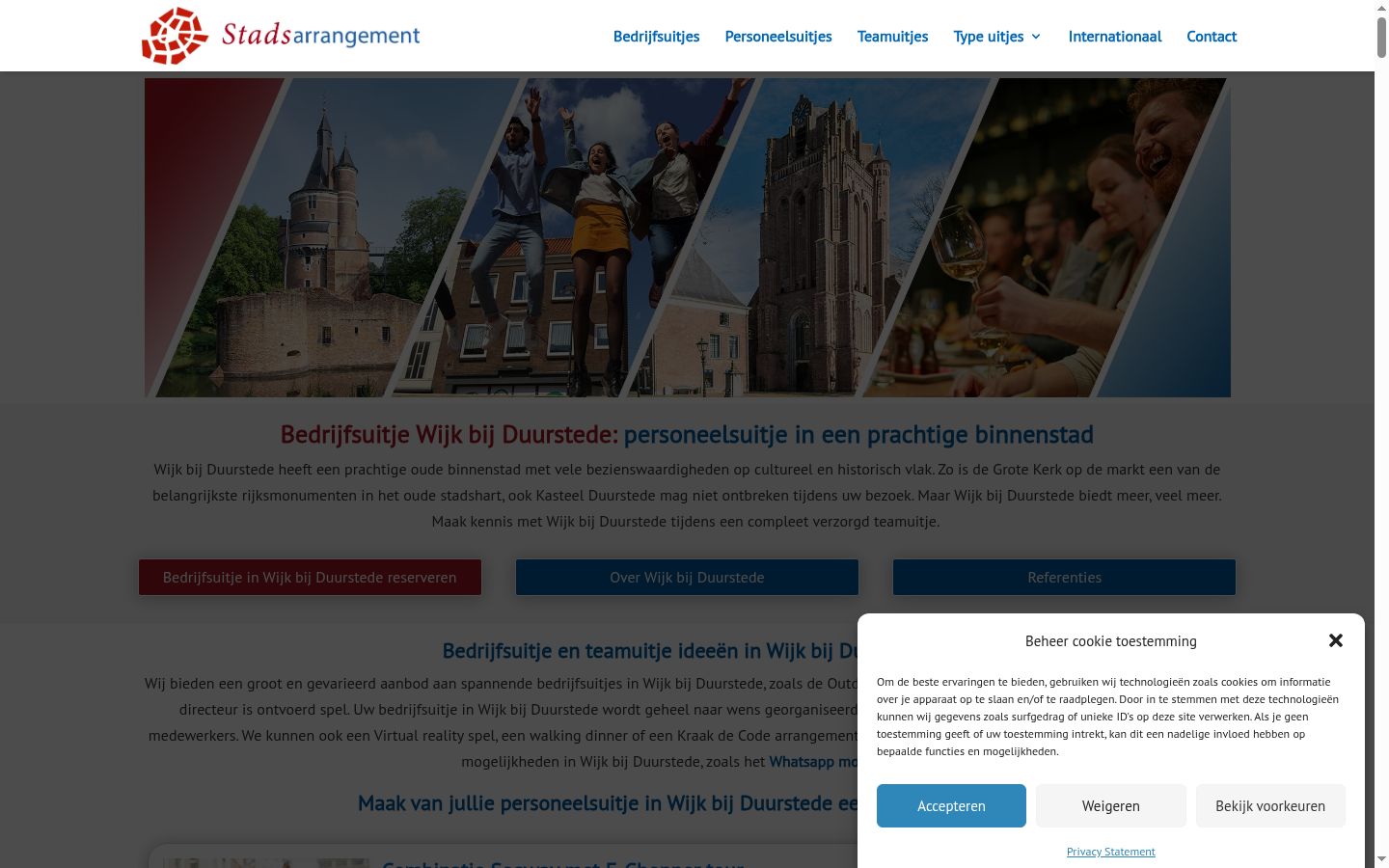 Capture d'écran de la bannière de consentement affichée avant toute interaction