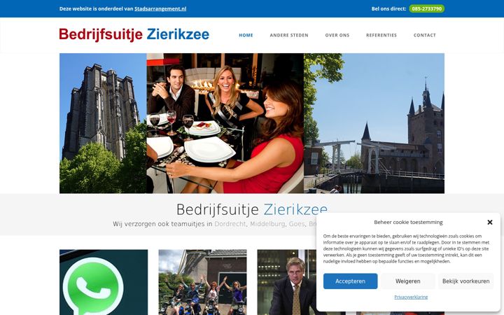 Screenshot of bedrijfsuitjezierikzee.nl
